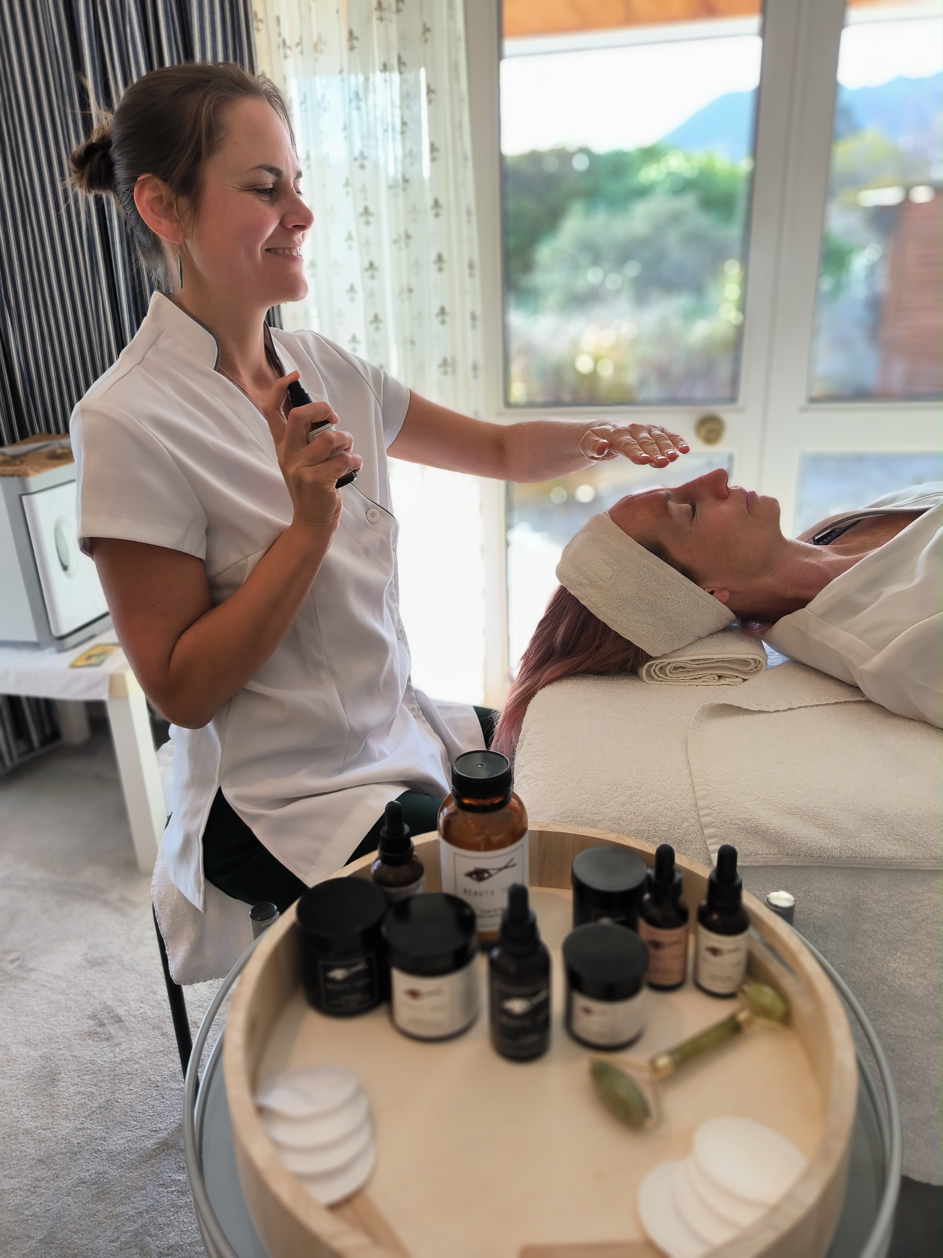 Aromatherapy facial and body treatment using NZ organic products